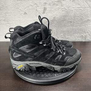 Merrell Men's Size 11 Moab 2 Vent Mid Black Night Lace Up Hiking Ankle Boots